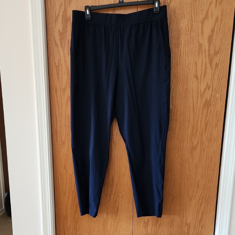 Stylus Womens Slim Navy Mid Rise Pull-On Pant - Picture 2 of 10